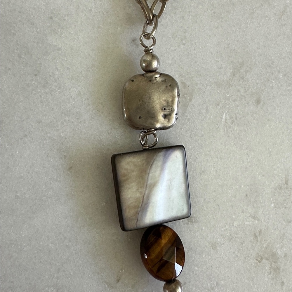 Silpada Tiger Eye and abalone Sterling Silver